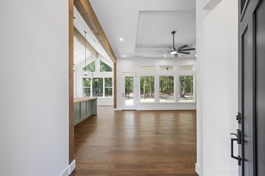 front entry with 3rd bathroom off to the right front entry with 3rd bathroom off to the right