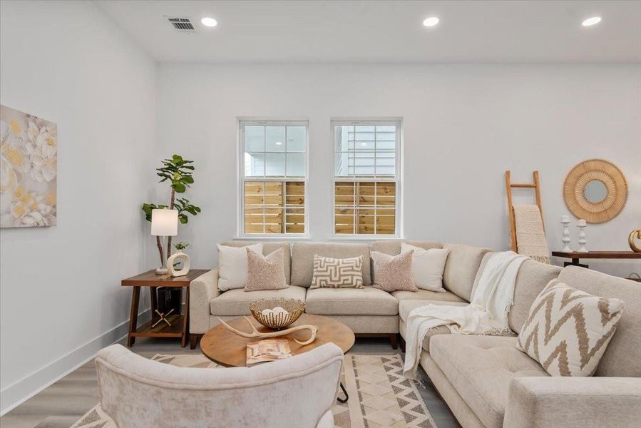 Furnished interior view inside a new home in , Houston (Image 29).