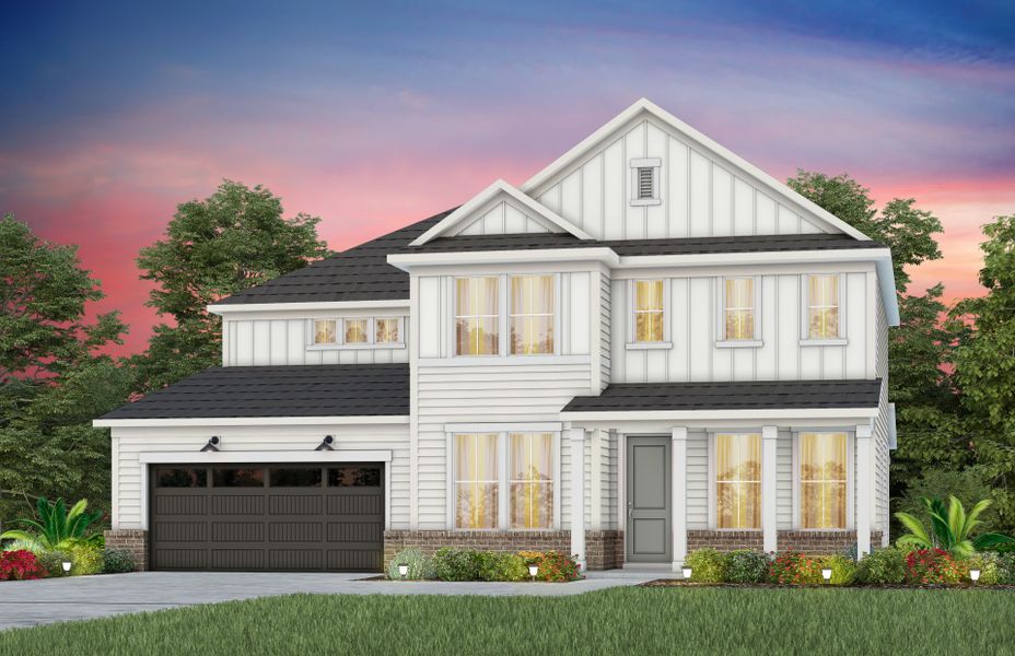 Representative exterior photo of a completed home built from the Herdwick by Pulte Homes in The Retreat at Carolina Ridge, Harrisburg, NC (Image 6).