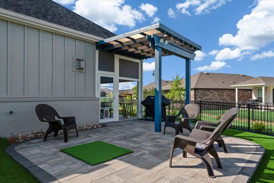 Exterior details and patio area of a home in , Willis (Image 27). Exterior details and patio area of a home in , Willis (Image 27).