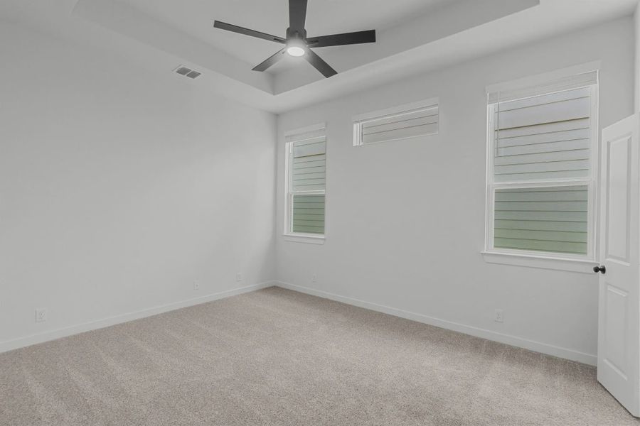 Representative unfurnished interior of a home built from the Sacha by Chesmar Homes in The Crossvine, Forney (Image 10).