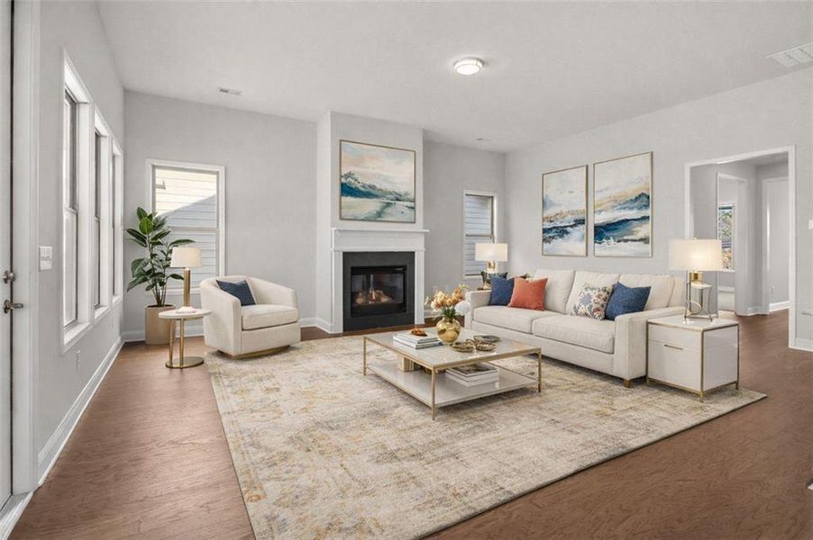 Furnished interior view inside a new home in Soleil Summit Chase, Snellville (Image 16).