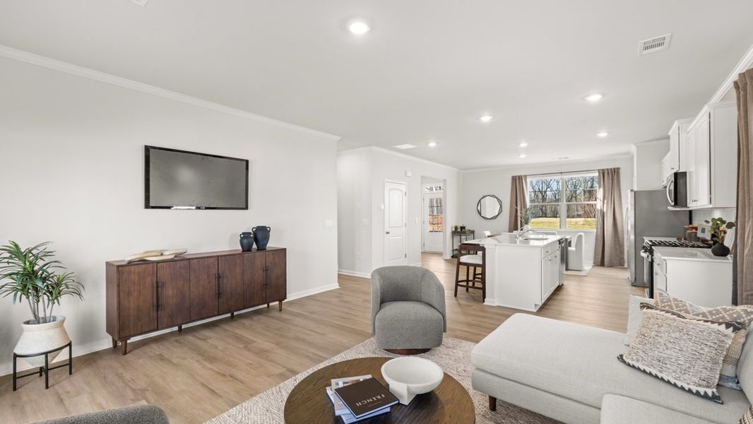 Representative furnished interior of a home built from the Elbert ll by D.R. Horton in Braselton Village, Braselton (Image 15).