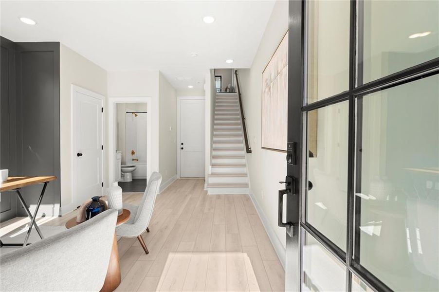 Furnished interior view inside a new home in , Alpharetta (Image 9). Furnished interior view inside a new home in , Alpharetta (Image 9).