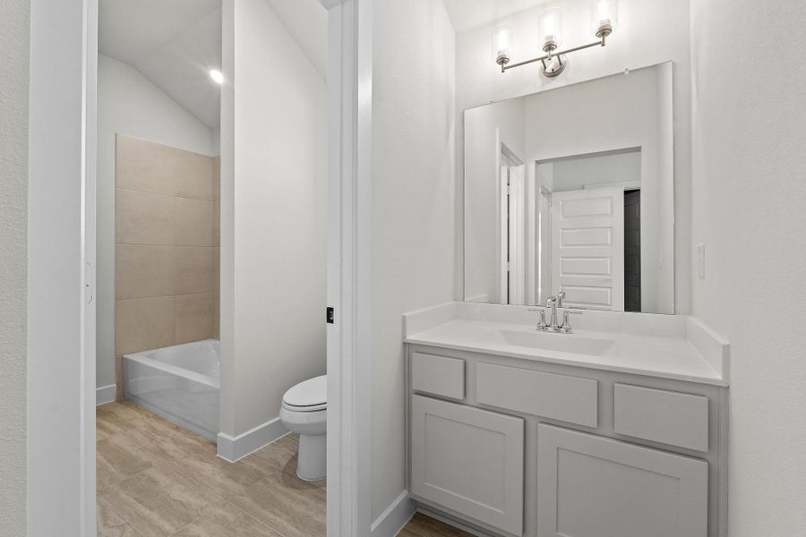 Furnished interior view inside a new home in Lariat, Liberty Hill (Image 20).