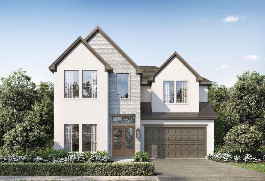 Front exterior of a new home in , Houston, TX, highlighting curb appeal (Image 1).