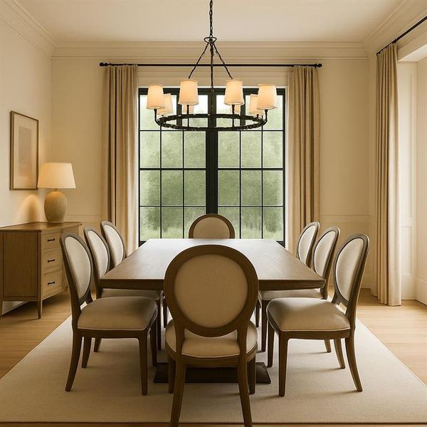 Furnished interior view inside a new home in , Atlanta (Image 6).