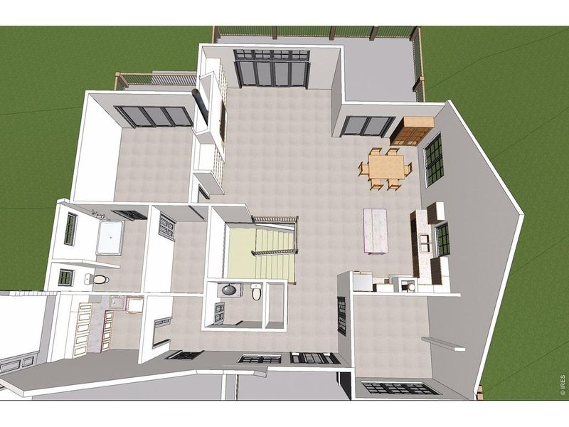 Exterior rendering of this home design in , Red Feather Lakes, CO (Image 9).