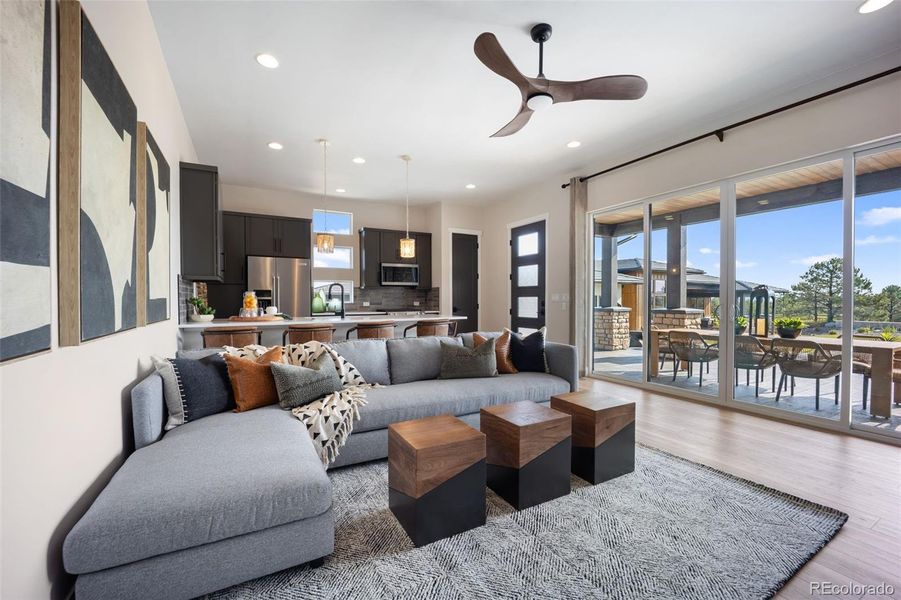 Casita living room and kitchen