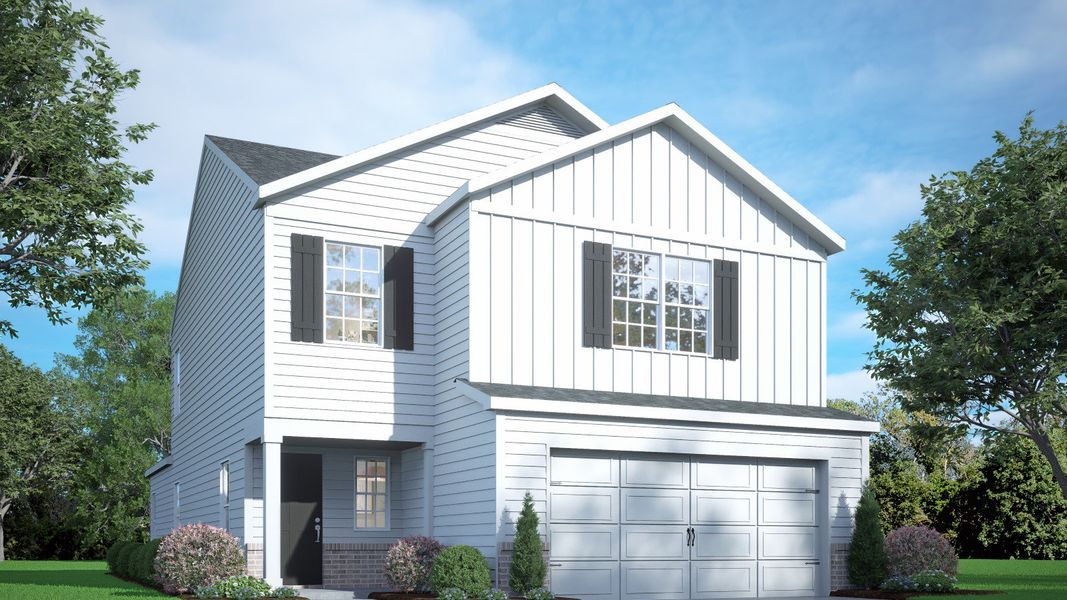 Representative exterior photo of a completed home built from the Manning - Express by D.R. Horton in Carter Ridge, Greenville, NC (Image 4).