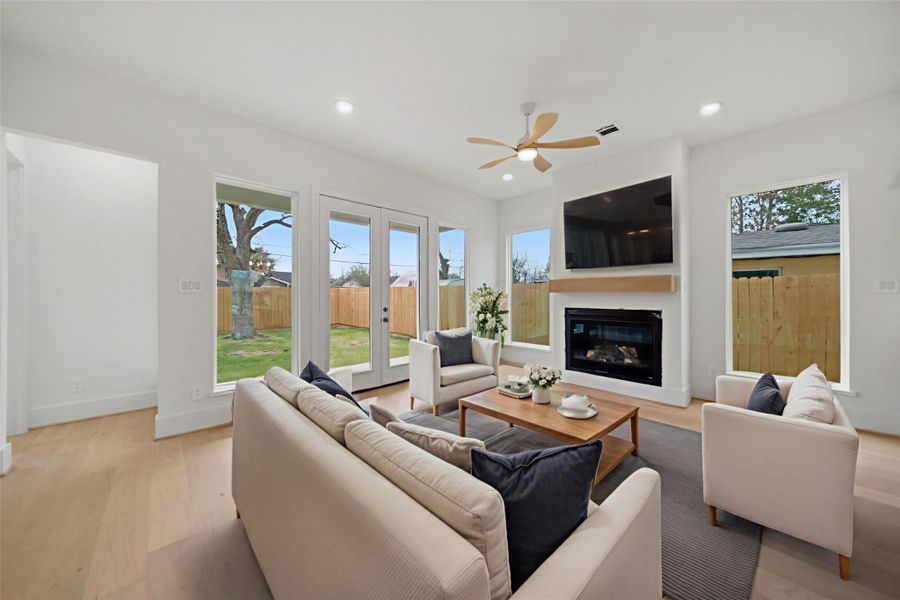 Living Room - view 2 - virtually staged