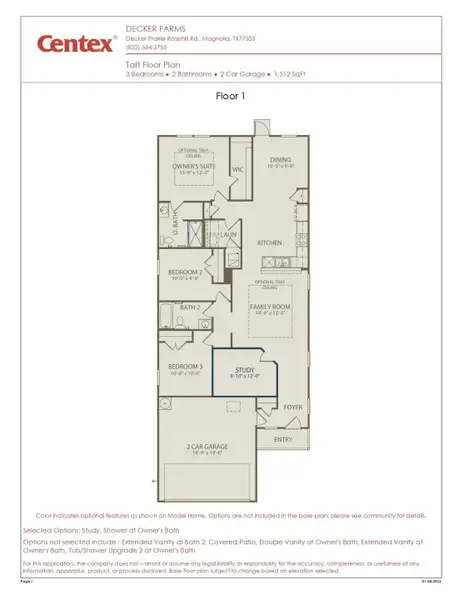 2D floor plan layout of this home in Decker Farms, Magnolia, TX (Image 2). 2D floor plan layout of this home in Decker Farms, Magnolia, TX (Image 2).