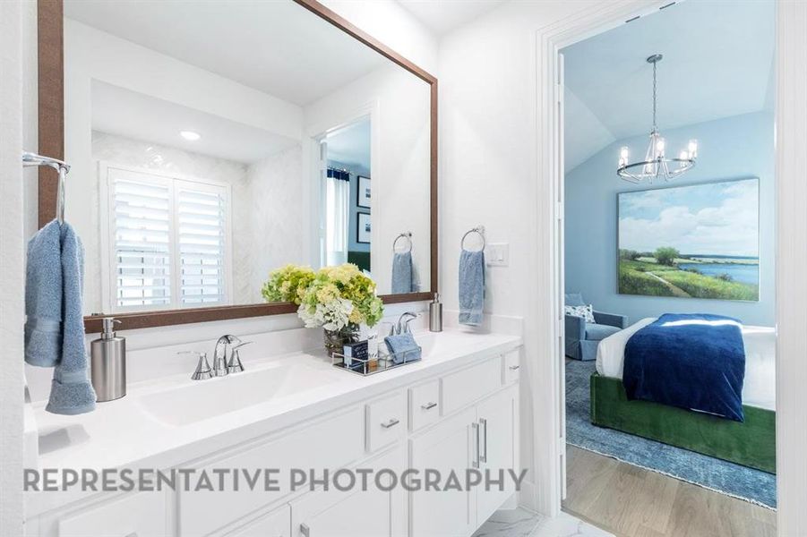 Furnished interior view inside a new home in Mosaic: 40ft. lots, Celina (Image 8).