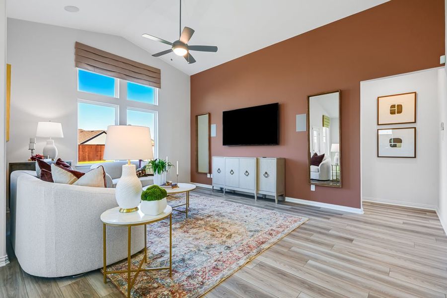 Representative furnished interior of a home built from the Round Rock by Taylor Morrison in River Ridge, Crandall (Image 8). Representative furnished interior of a home built from the Round Rock by Taylor Morrison in River Ridge, Crandall (Image 8).