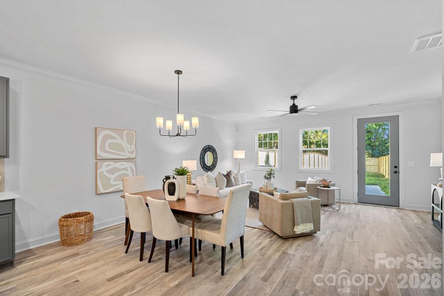 Furnished interior view inside a new home in , Charlotte (Image 15). Furnished interior view inside a new home in , Charlotte (Image 15).