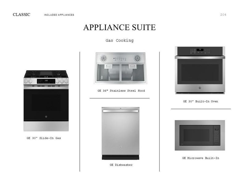 Classic Look Palette 6: Appliance Selection Sheet (*Artist rendering used for illustration purposes only.) Classic Look Palette 6: Appliance Selection Sheet (*Artist rendering used for illustration purposes only.)