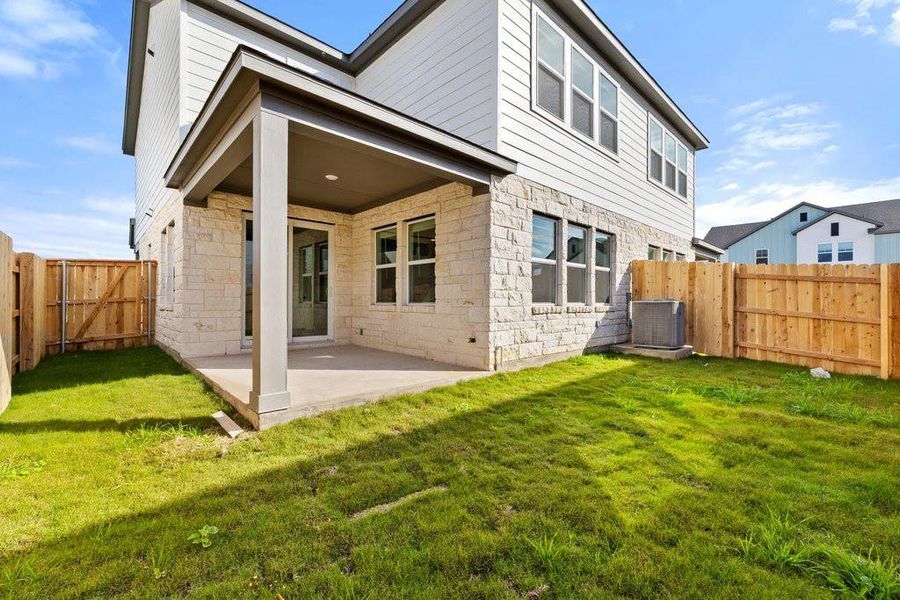 Exterior details and patio area of a home in Park Central, Georgetown (Image 22).