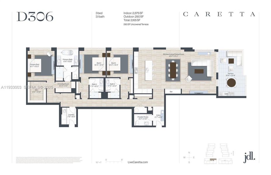 2D floor plan layout of this home in , Juno Beach, FL (Image 4).