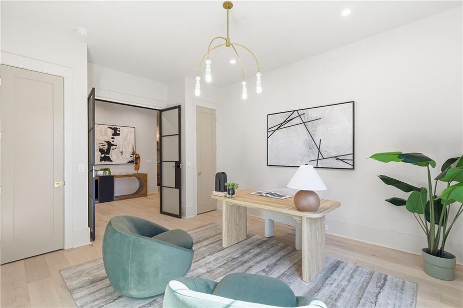 Furnished interior view inside a new home in , Atlanta (Image 8).