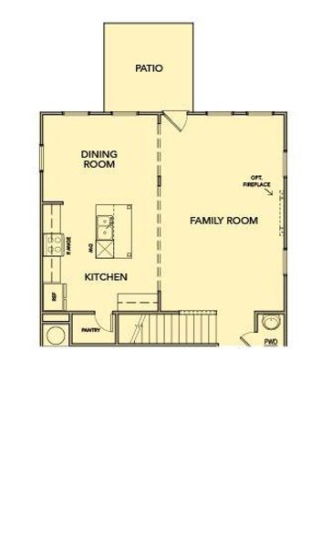 2D floor plan layout of this home in Park Center Pointe, Mableton, GA (Image 3).