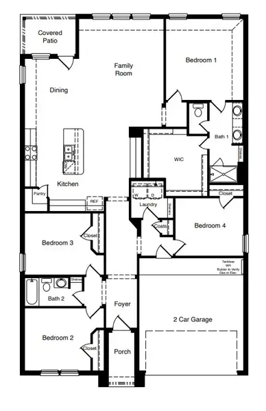 2D floor plan layout of this home in Viridian, Lubbock, TX (Image 4).