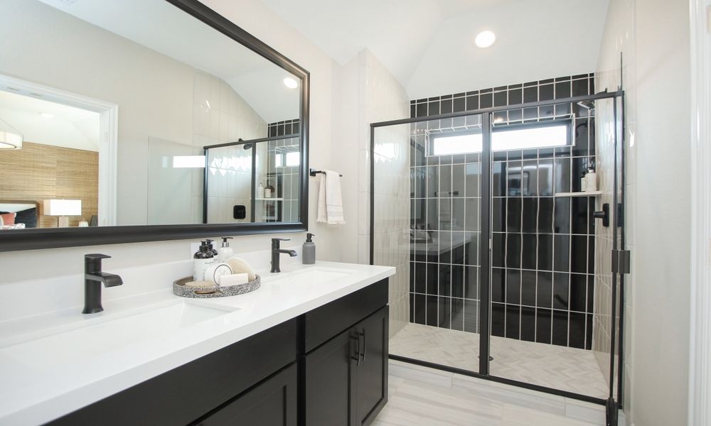 Representative furnished interior of a home built from the Lexington Series - Denton by Brightland Homes in Beamer Villas, Friendswood (Image 16).