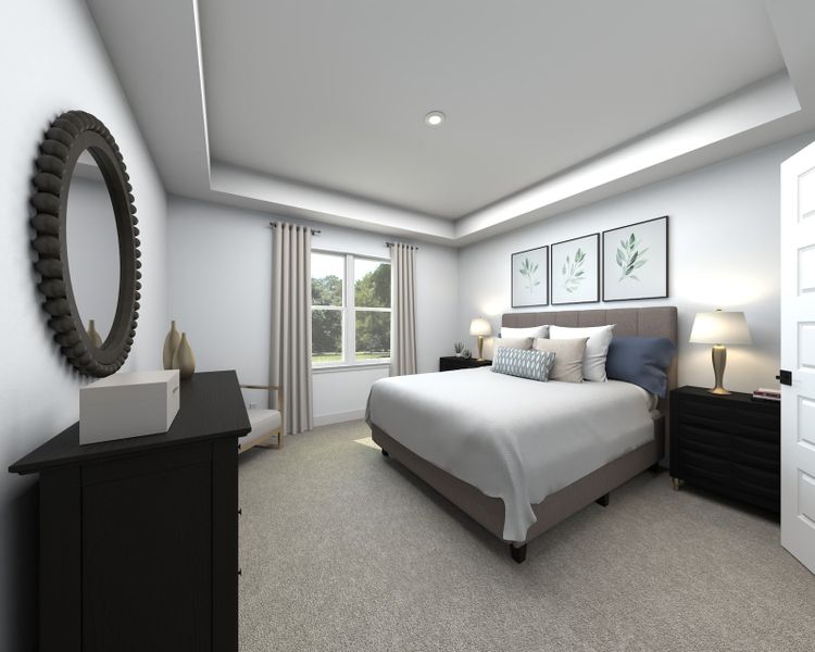 Rendering of the Corsica Primary Bedroom