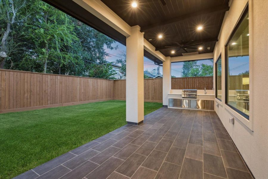 Exterior details and patio area of a home in , Houston (Image 27).