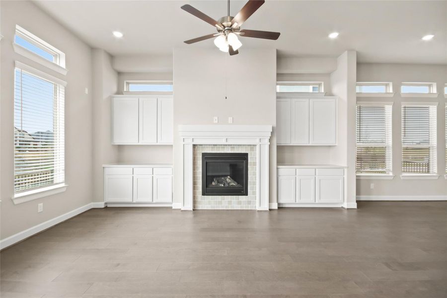 Cozy great room with fireplace