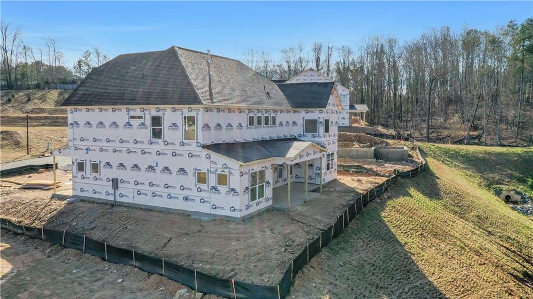 In-progress construction of a new home in , Dawsonville, GA (Image 79).
