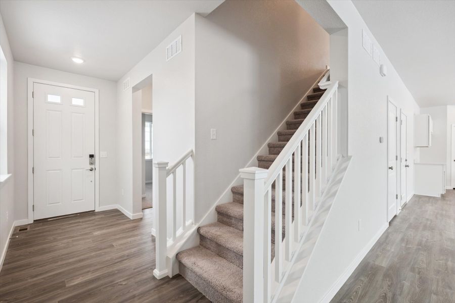 A staircase in a house.
