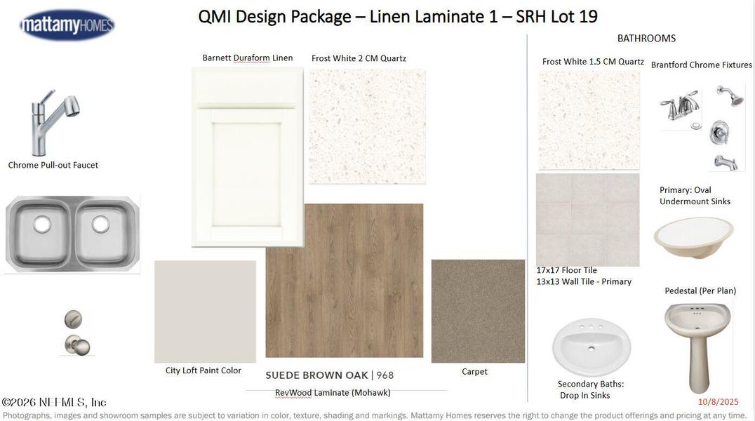 Sample of building materials used in homes in Sandridge Hills, Green Cove Springs (Image 3).
