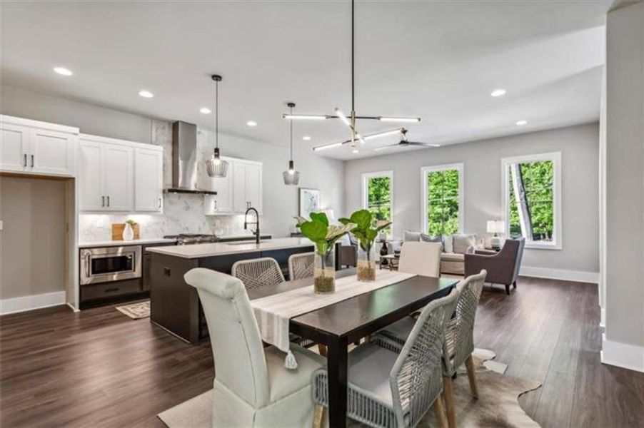 Furnished interior view inside a new home in , Atlanta (Image 9). Furnished interior view inside a new home in , Atlanta (Image 9).