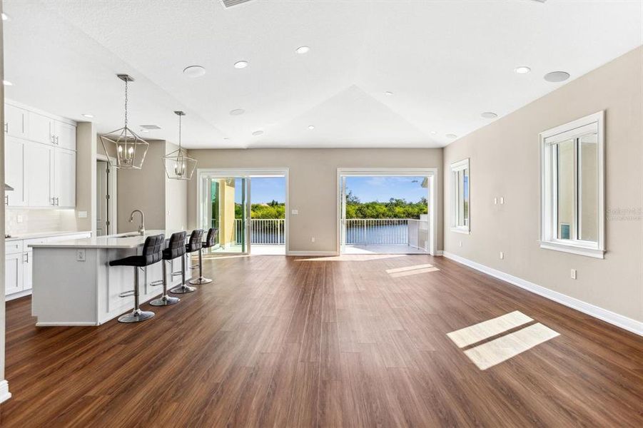 Great Room and partial Kitchen.