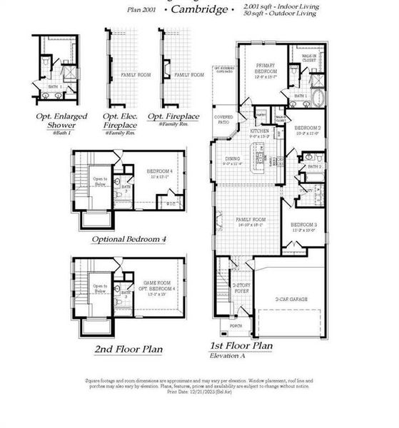 2D floor plan layout of this home in Bel Air Village, Sherman, TX (Image 3).