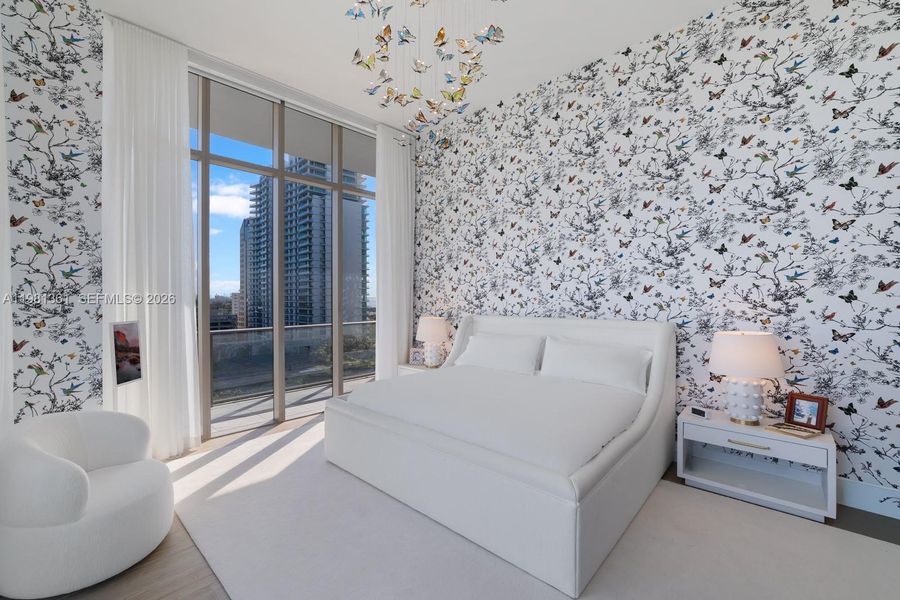 Furnished interior view inside a new home in , Miami (Image 12).