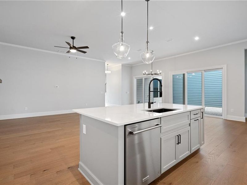 Furnished interior view inside a new home in The Village at Towne Lake, Woodstock (Image 7).