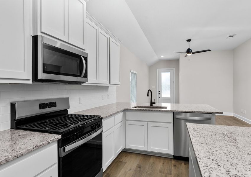 The kitchen has energy-efficient appliances. The kitchen has energy-efficient appliances.