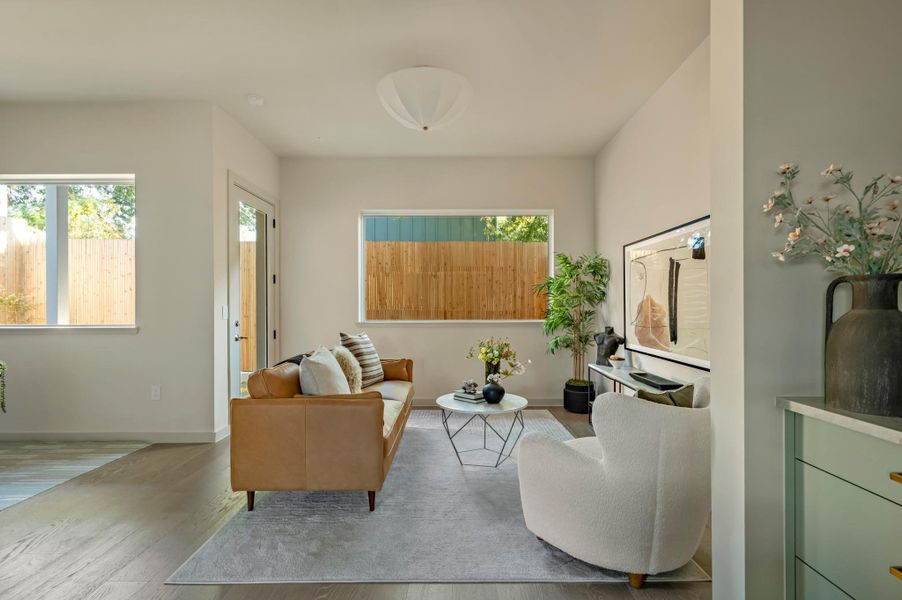 Furnished interior view inside a new home in , Austin (Image 13). Furnished interior view inside a new home in , Austin (Image 13).