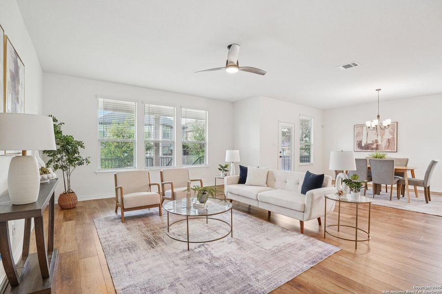 Furnished interior view inside a new home in Canyon Crest, San Antonio (Image 4). Furnished interior view inside a new home in Canyon Crest, San Antonio (Image 4).