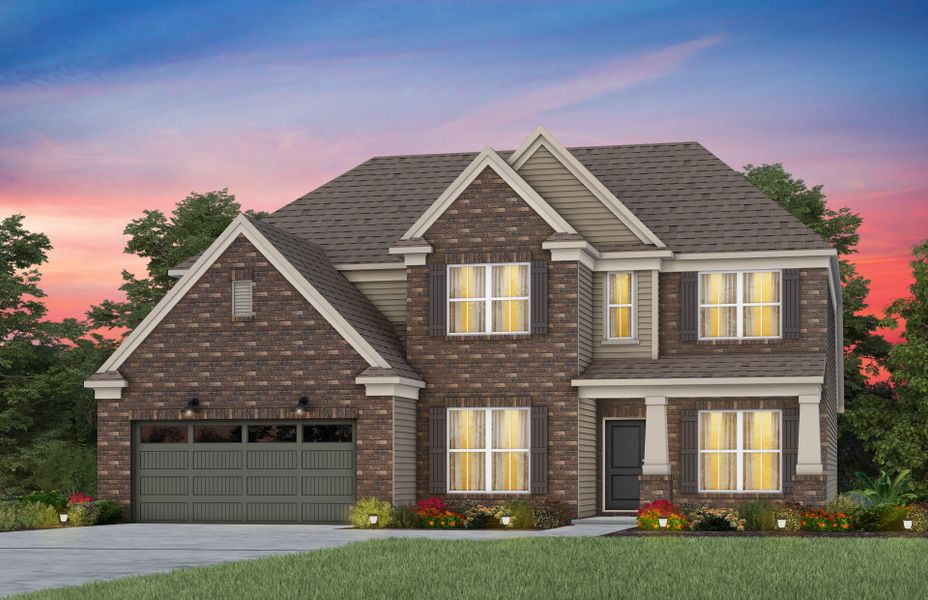 Front exterior of a new home in Kinsdale, Lancaster, SC, highlighting curb appeal (Image 23).