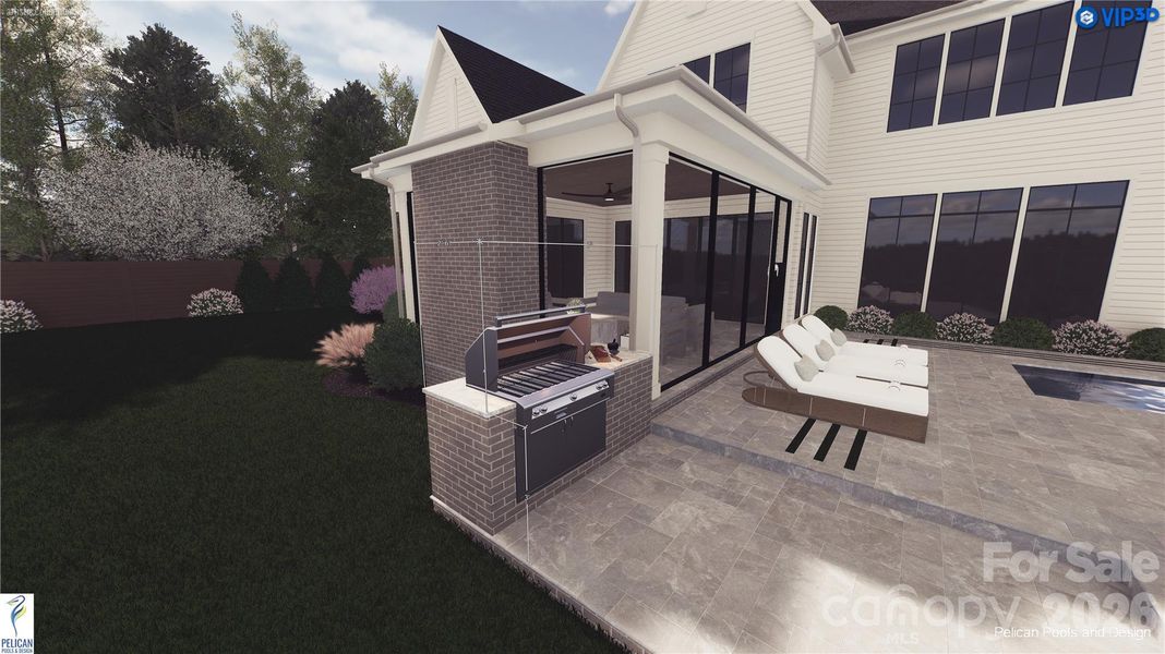 Added Outdoor Grill for Additional entertainment along the Pool/Spa set up