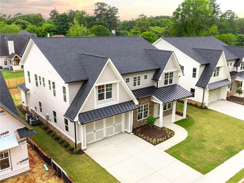 Front exterior of a new home in , Marietta, GA, highlighting curb appeal (Image 22).