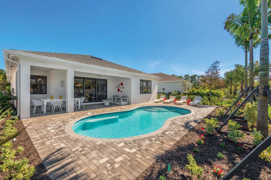 Representative exterior details of a home built from the Antigua by GL Homes in Valencia Harbor (55+), Fort Myers (Image 4).