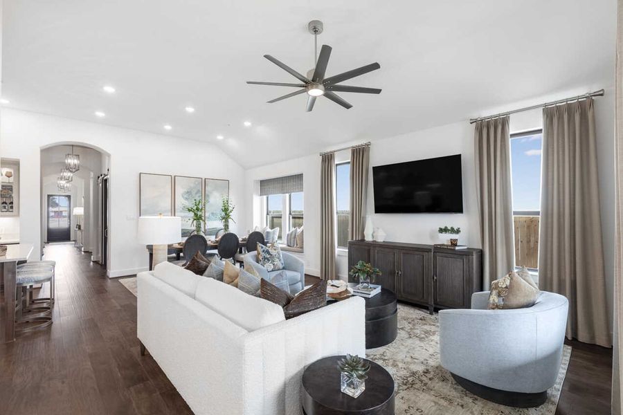 Representative Family Room - some options shown