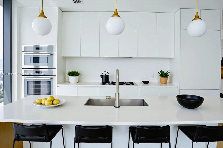 Furnished interior view inside a new home in , Miami (Image 4).