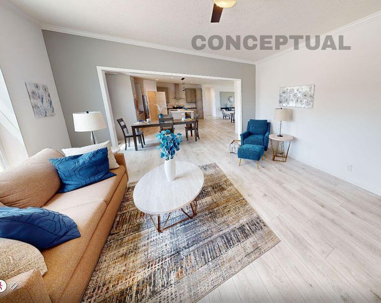 Furnished interior view inside a new home in , Early Branch (Image 8).