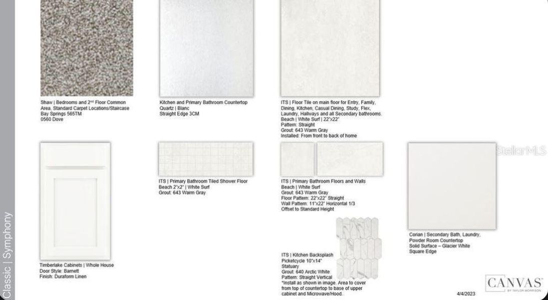 Design Selections ~ Home is under construction, selections are subject to change