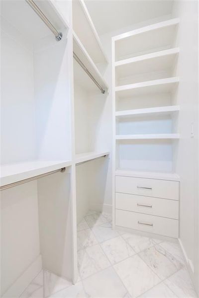 View of walk in closet