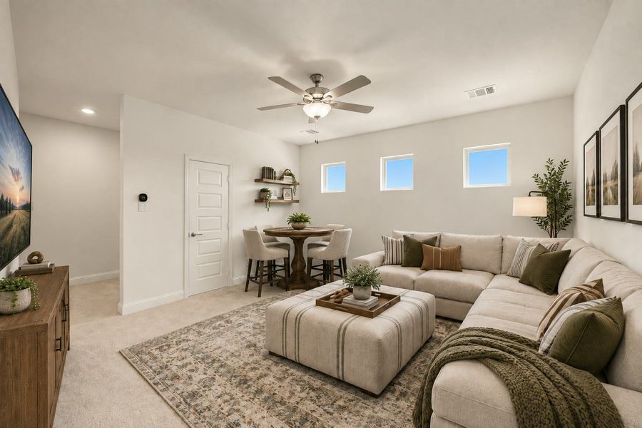 Furnished interior view inside a new home in Hampton Park Estates, Glenn Heights (Image 8). Furnished interior view inside a new home in Hampton Park Estates, Glenn Heights (Image 8).